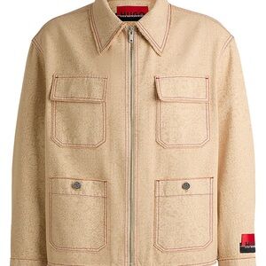 HUGO X LES BENJAMINS RELAXED-FIT JACKET WITH ALL-OVER PRINT